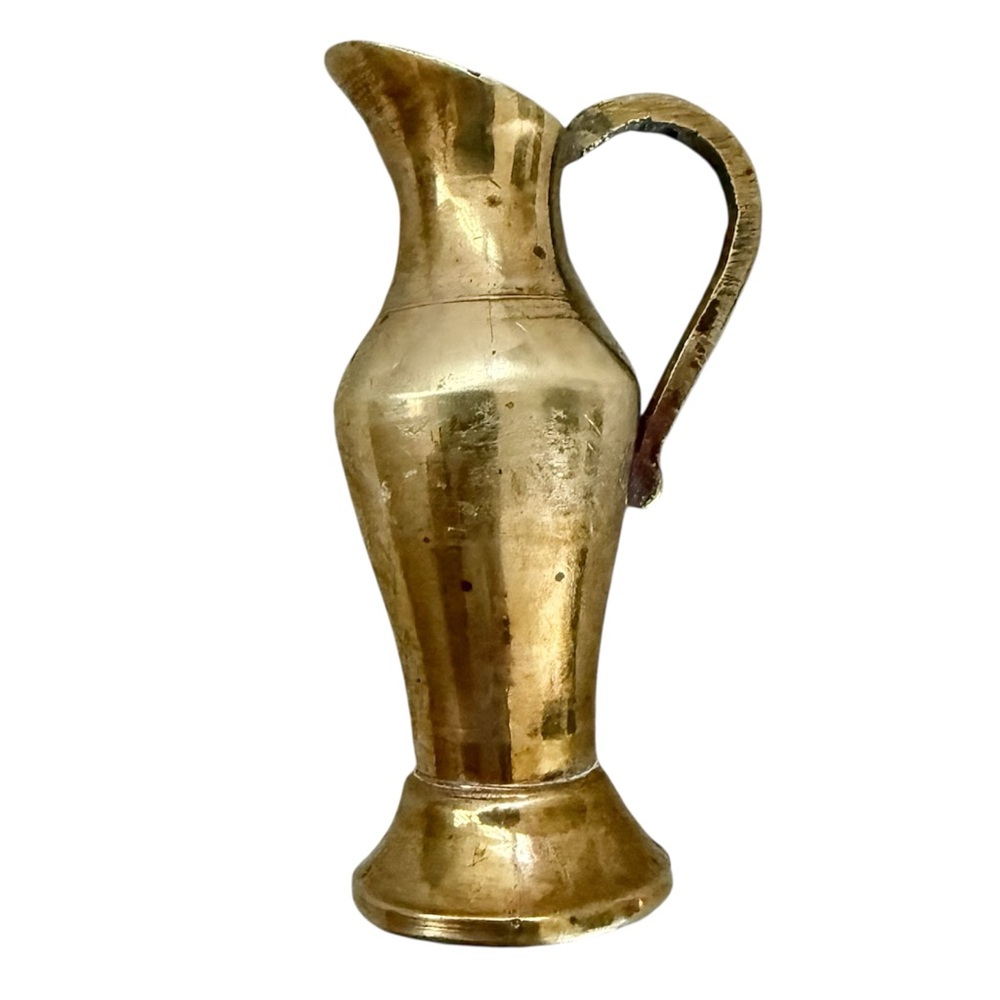 Vintage Miniature Brass Pitcher Collectible